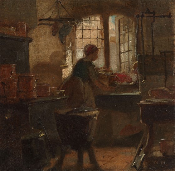 Kitchen, 1859. Creator: Matthijs Maris.