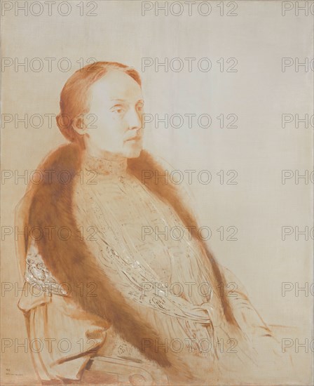 Portrait of A.M.L. Bonger-van der Linden, 1905. Creator: Odilon Redon.