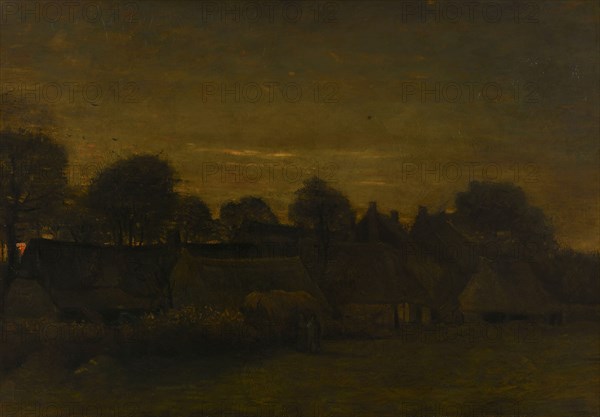 Farming Village at Twilight, 1884. Creator: Vincent van Gogh.