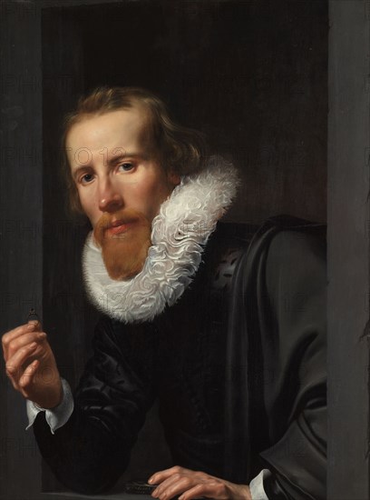 Portrait of a Goldsmith, Probably Bartholomeus Jansz van Assendelft, 1617. Creator: Werner Jacobsz. van den Valckert.