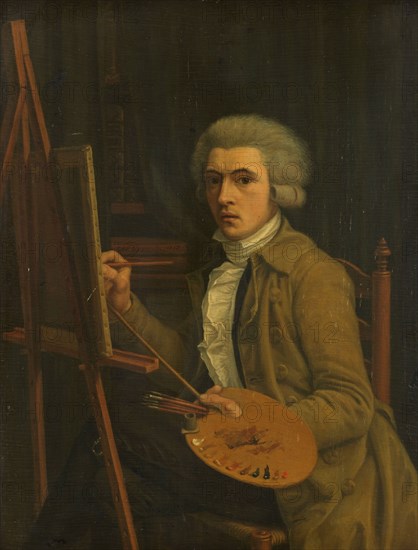 Portrait of a Painter, probably the Artist himself, 1788. Creator: Willem Uppink.