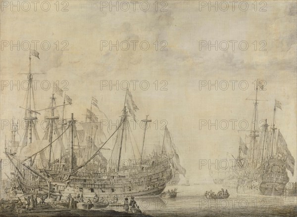 Ships after the Battle, 1630-1672. Creator: Willem van de Velde I.