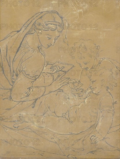 Madonna and Child with St John, 1700-1722. Creator: Adriaen van der Werff.