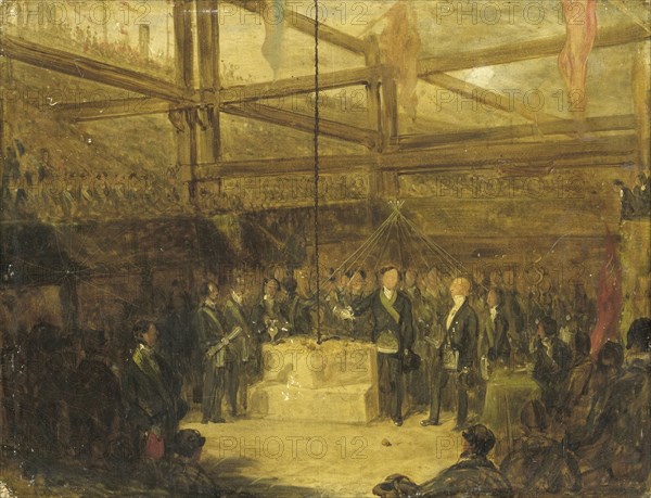 Ceremony of Scottish Freemasons, 1840-1870. Creator: Unknown.