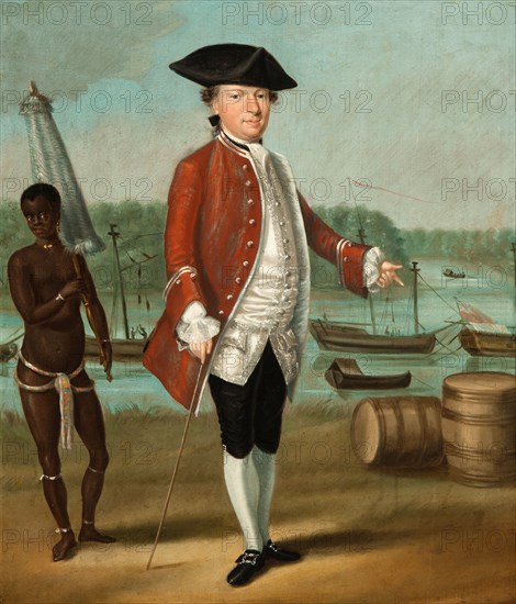 Merchant and an Enslaved Servant, c.1750-c.1799. Creator: Anon.