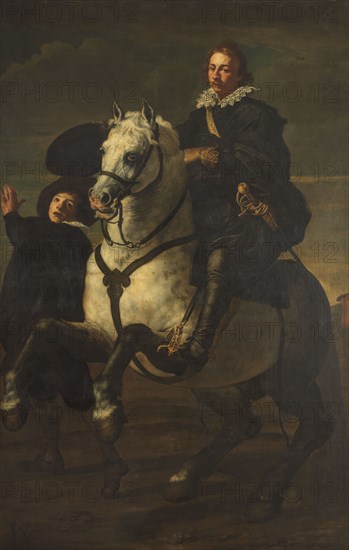 Portrait of a man on horseback, c.1610-c.1620.  Creator: Unknown.