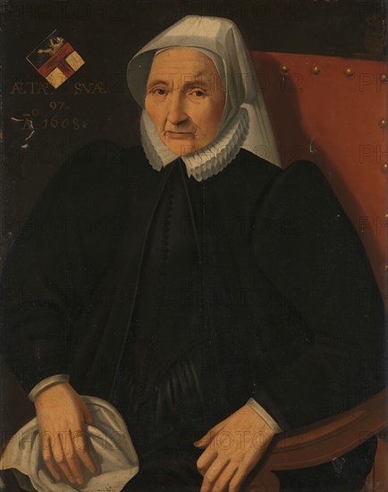 Portrait of an Elderly Lady of the Haling Family, after 1630. Creator: Anon.