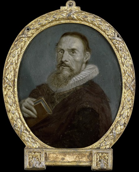 Portrait of Samuel Ampzing, Clergyman and Poet in Haarlem, 1700-1732. Creator: Arnoud van Halen.