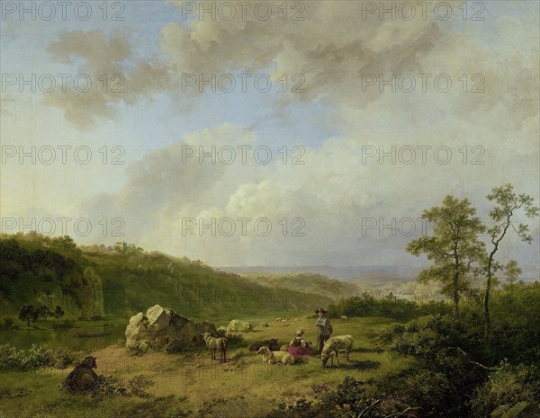 Landscape with a Rainstorm Threatening, 1825-1829. Creator: Barend Cornelis Koekkoek.