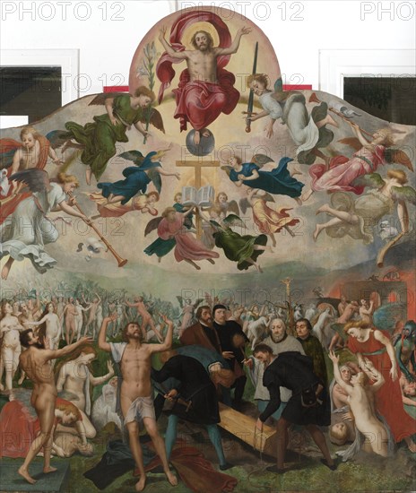 Last Judgment and the Burying of the Dead, c.1560-c.1570. Creator: Circle of Bernard van Orley.