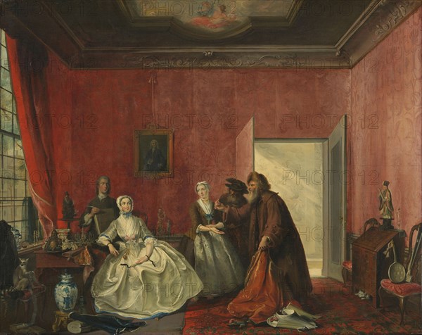 Johanna and the Jewish merchants, 1741.  Creator: Cornelis Troost.