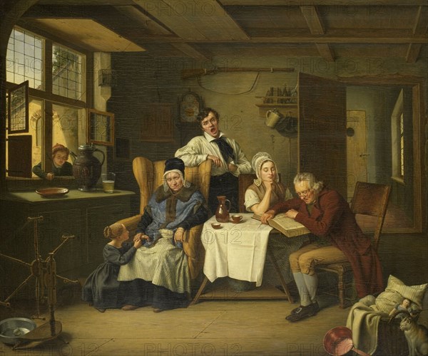 Bible Reading, 1831. Creator: Eduard Pistorius.