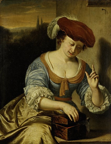 Escaped Bird: Allegory of Chastity, 1676. Creator: Frans van Mieris I.