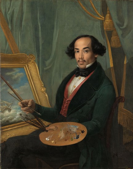 Portrait of Raden Syarif Bustaman Saleh, c.1840. Creator: Friedrich Carl Albert Schreuel.
