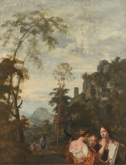 Italian Landscape with three Women Making Music, c.1687. Creator: Gerard de Lairesse.