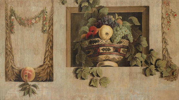 Still Life with Fruit and Flower Garlands, 1645-1650. Creator: Jacob van Campen.