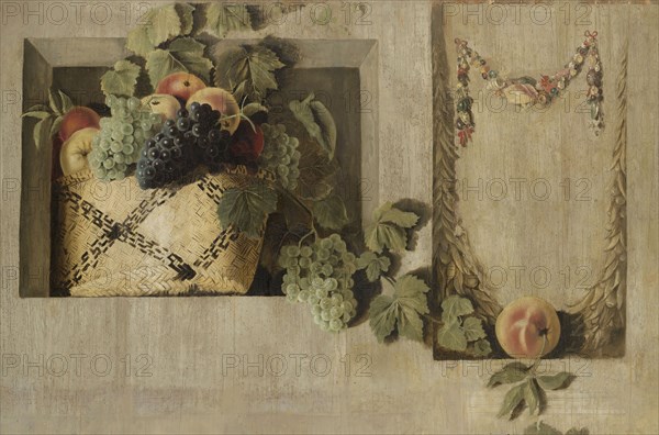 Still Life with Fruit and Flower Garlands, 1645-1650. Creator: Jacob van Campen.