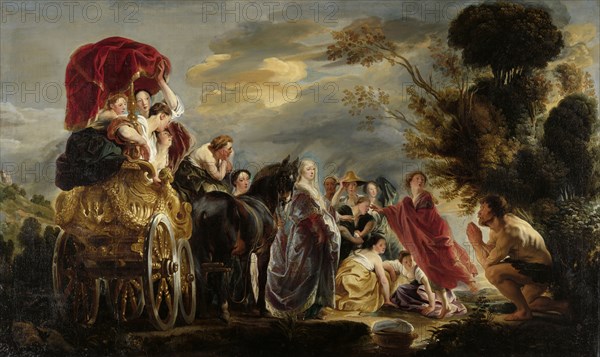 The Meeting of Odysseus and Nausicaa, c.1630-c.1640. Creator: Jacob Jordaens.