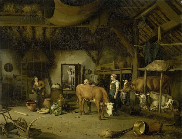 Peasant Interior, c.1830-c.1860. Creator: James de Rijk.