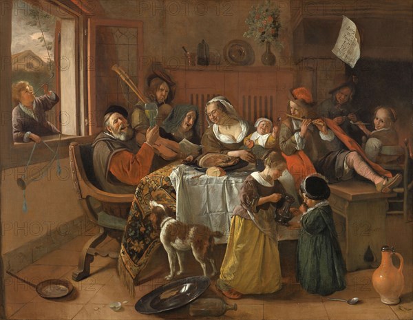 The Merry Family, 1668. Creator: Jan Steen.