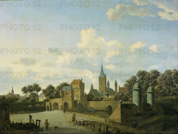The Church of St Severin in Cologne in an Imaginary Setting, 1660-1672. Creator: Jan van der Heyden.