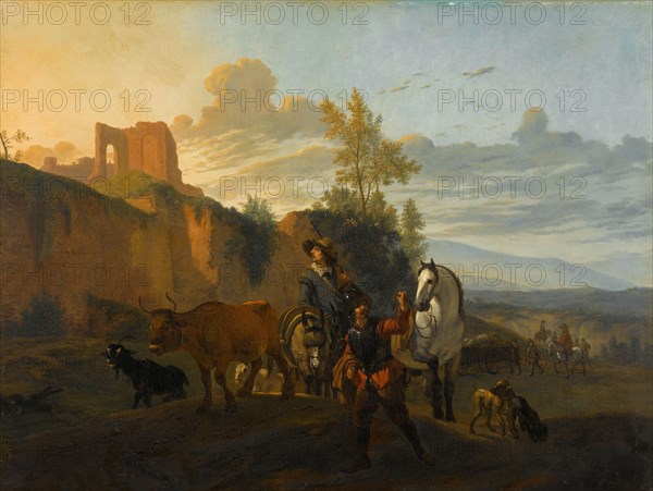 Italian Landscape with Soldiers, 1652-1700. Creator: Unknown.