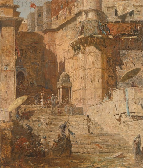 Benares, 1913, 1913. Creator: Marius Bauer.