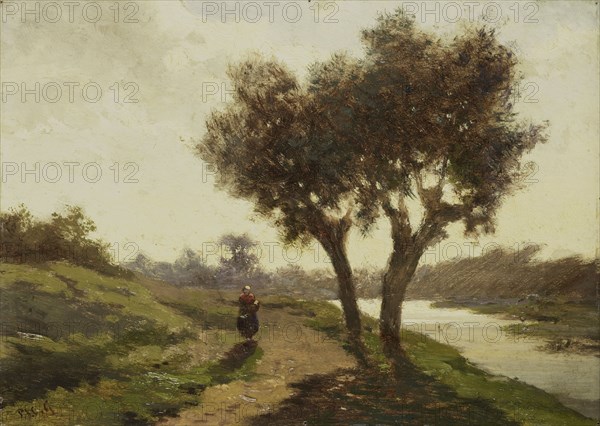 Landscape with two Trees, 1860-1867. Creator: Paul Joseph Constantin Gabriel.