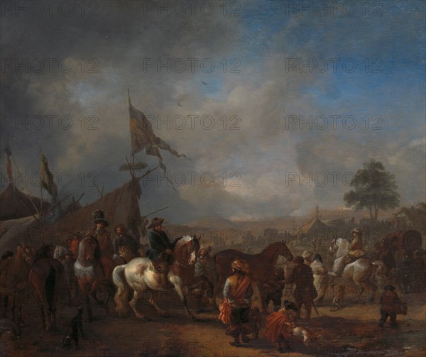 A Horse Fair near an Army Camp, c.1665-1668. Creator: Philips Wouwerman.