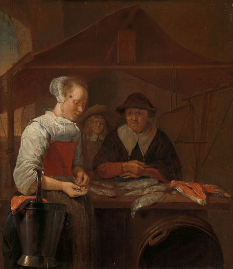 The fishwife, 1650-1670. Creator: Gerritsz Quiringh van Brekelenkam.