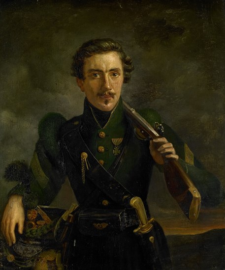 Self Portrait in the Uniform of the Rifles, 1831. Creator: Willem Jodocus Mattheus Engelberts.