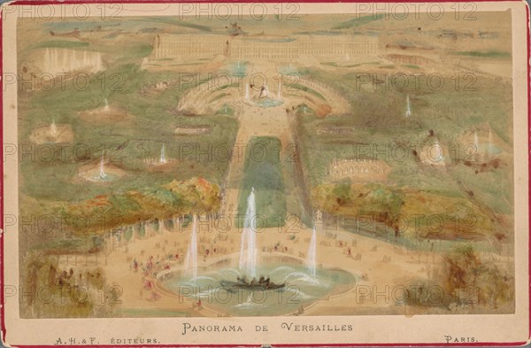 Panorama of Versailles, c.1880-c.1890. Creator: Unknown.