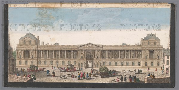 View of the Palais du Louvre in Paris, 1700-1799. Creator: Unknown.