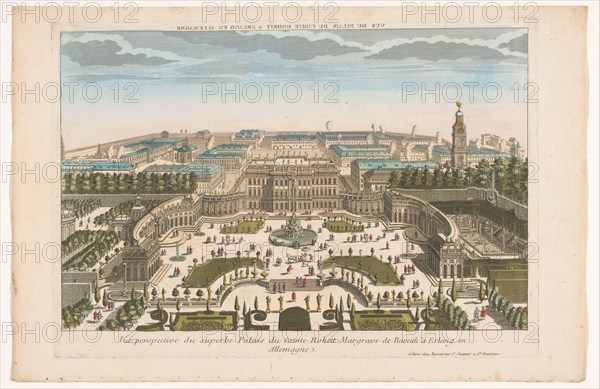 View of the palace of the Margrave of Bayreuth at Erlang, 1700-1799. Creator: Unknown.