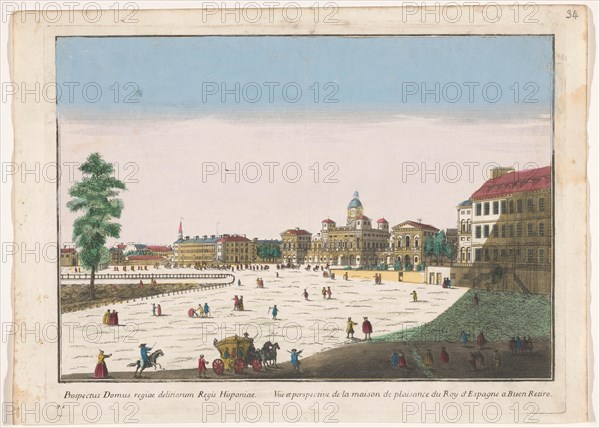 View of the Palacio del Buen Retiro in Madrid, 1700-1799. Creator: Unknown.