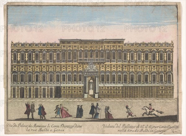 View of the Palazzo Negrone in Genoa, 1700-1799. Creator: Unknown.