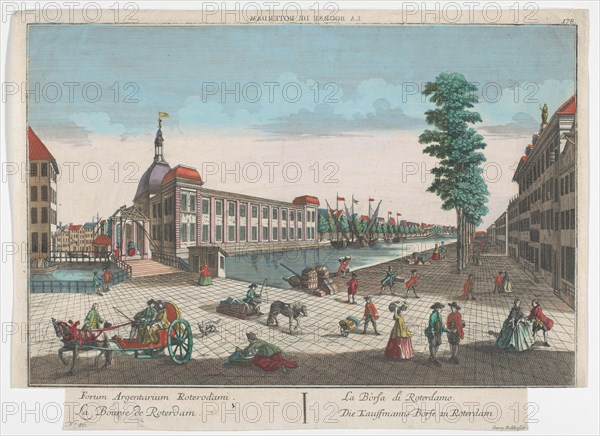 View of the Stock Exchange in Rotterdam, 1742-1801. Creator: Anon.