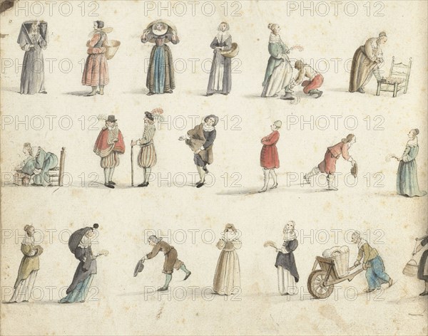 Figure studies, 1648. Creator: Gesina ter Borch.