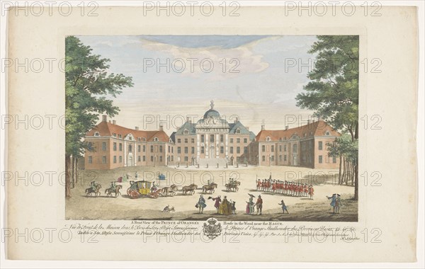 View of the front of the Huis ten Bosch Palace in The Hague, 1734-1768. Creator: H. Scheurleer.