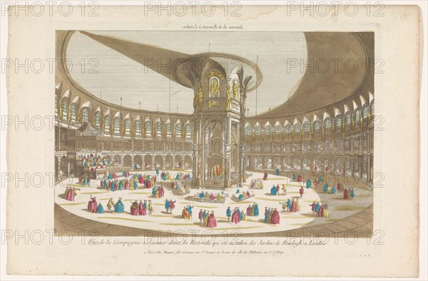 View of the interior of the Rotunda in London's Ranelagh Gardens with a group..., 1735-1805. Creator: Unknown.