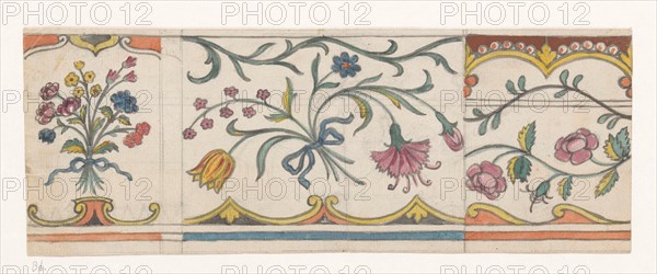 Flower borders, 1770-1808. Creator: Jan Brandes.