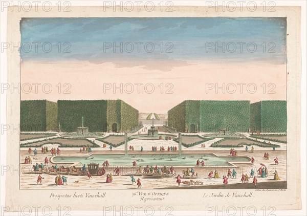 View of Vauxhall Gardens in London, 1745-1775. Creator: Unknown.