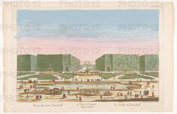 View of Vauxhall Gardens in London, 1745-1775. Creator: Unknown.