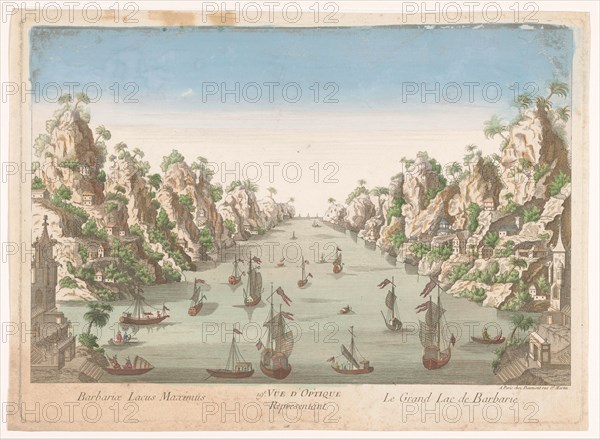 View of the big lake in Hanoi, 1745-1775. Creator: Unknown.