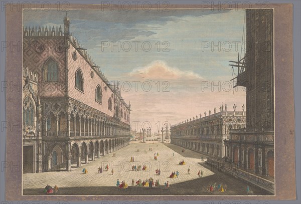 View of San Marco Square in Venice, 1745. Creator: Thomas Bowles.