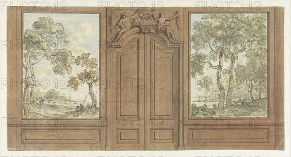 Room wall design, c.1752-c.1819. Creator: Juriaan Andriessen.