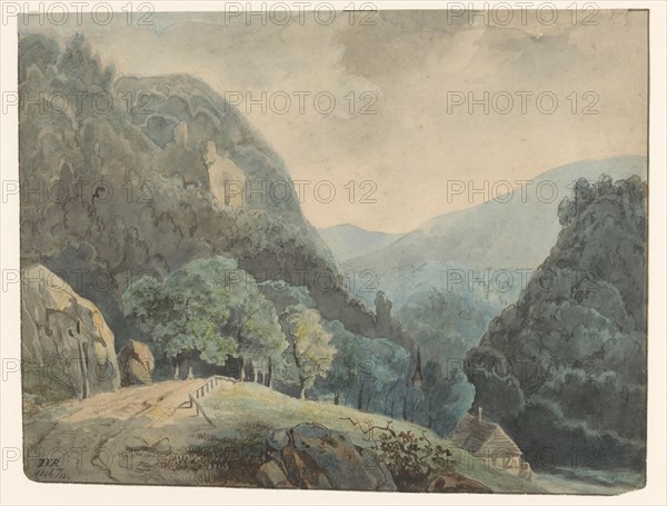 Mountain landscape, 1846. Creator: Monogrammist IVR.