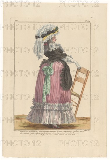 Gallery of French Fashions and Costumes, 1785, aaa. 284: Beauty in uncertainty (...), 1785. Creator: Nicolas Dupin.