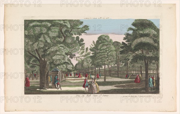 View of The Mall in Saint James's Park in London, 1700-1799. Creator: Unknown.