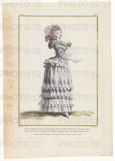 Gallery of French Fashions and Costumes, 1785, aaa. 285: The beautiful and elegant Suzan (...), 1785 Creator: Pierre-Charles Baquoy.